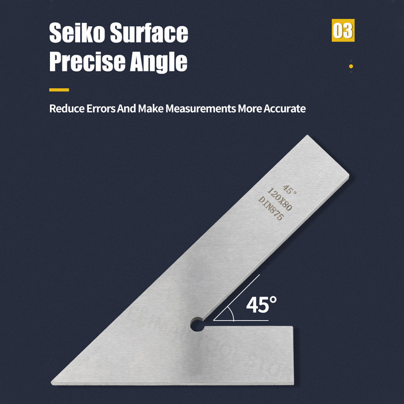 

45 Degree Flat Edge Square Ruler For Carpentry Measurment Try Square Carpenter Tools Woodworking Metal Angle Ruler Set Squares