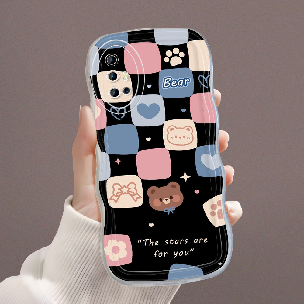 Casing Hp Untuk Vivo V19 Kesing Soft Phone Case Bergelombang Colored Lattice Softcase Cassing