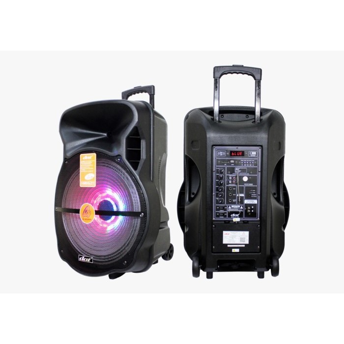Speaker Portable Wireless DAT DT-1805 18 Inc Free 2 Mic Wireless