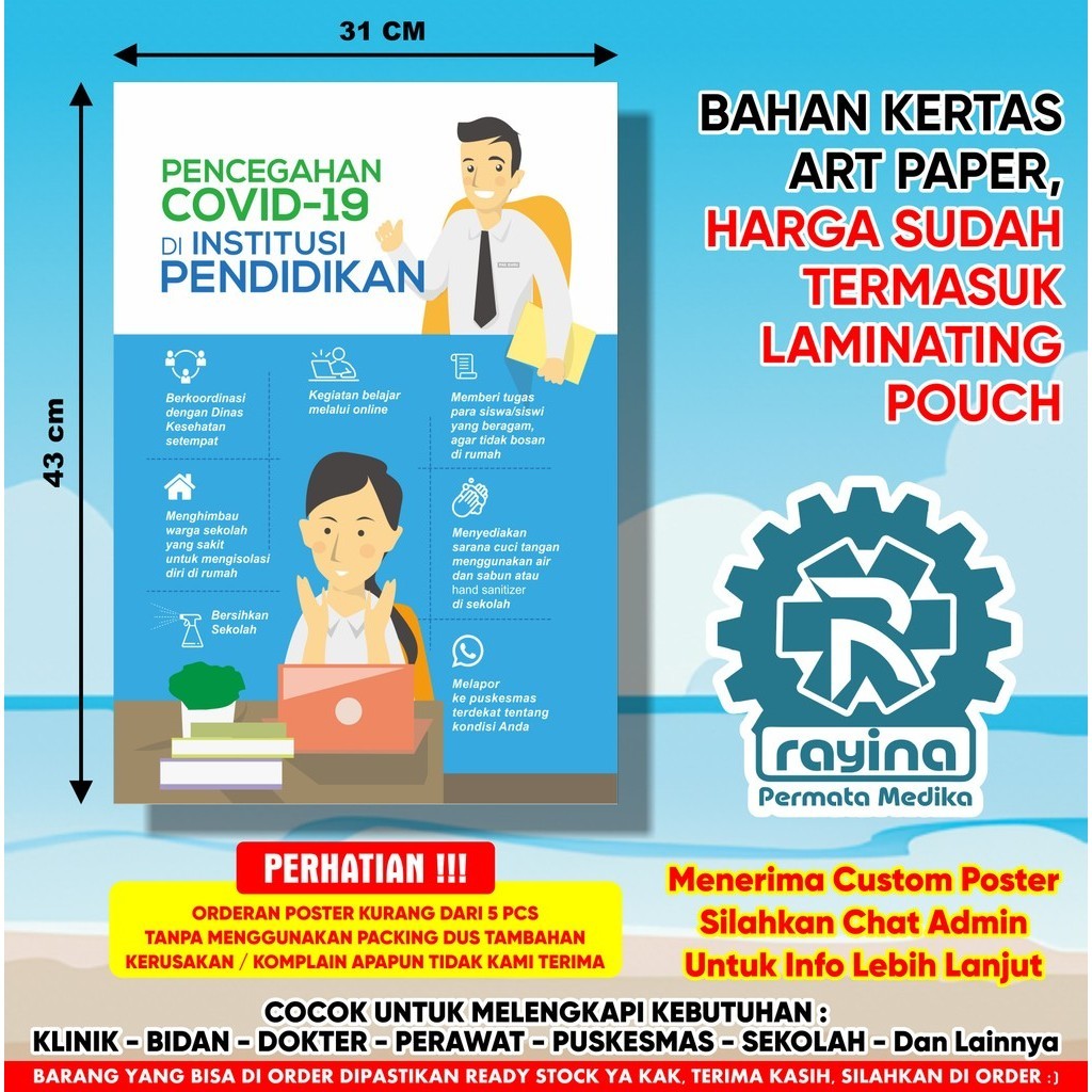 Poster Pencegahan Covid-19 di Institusi Pendidikan