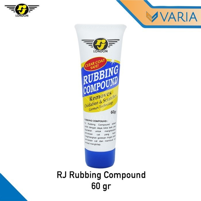 RJ London Rubbing Compound 60 gr Pengkilap Poles Cat Body Mobil Motor