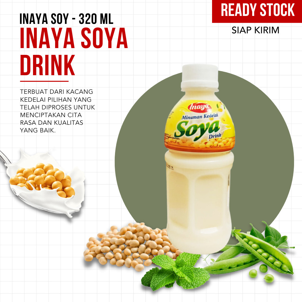 

Inaya Soya Botol Original Soy Bean Milk Susu Kedelai - 320 ml