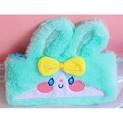 

Tempat Pensil Bulu Rabbit Unik Lucu Smiggle Alike - Mochi Green