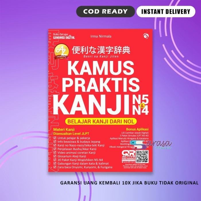 

BUKU KAMUS BAHASA JEPANG KAMUS PRAKTIS KANJI N5-N4 - KANJI