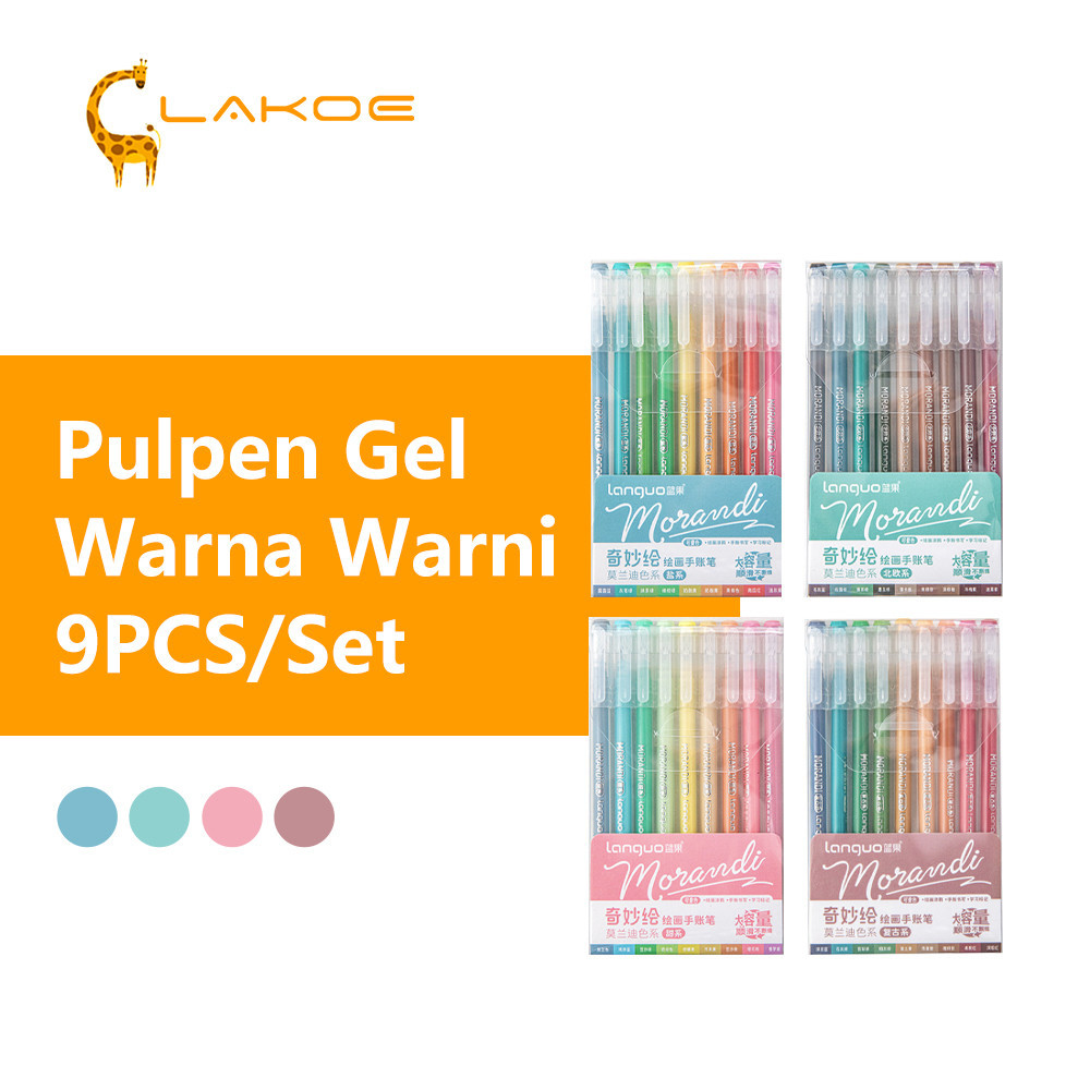 

LAKOEOFFICIALMALL Pulpen Warna Warni 1 Set Pulpen Gel Aesthetic 0.5mm
