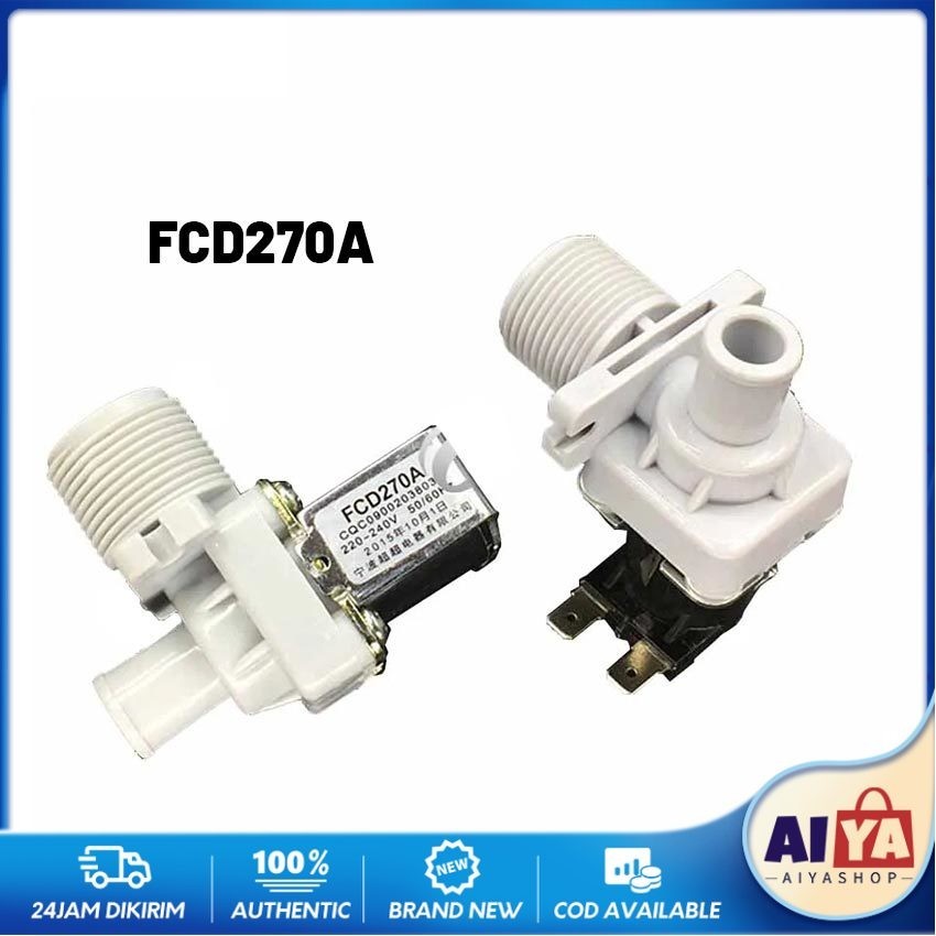 selenoid mesin cuci FCD270A 220V-50HZ sharp elektrolux lg panasonic water inlet valve abu abu umum u