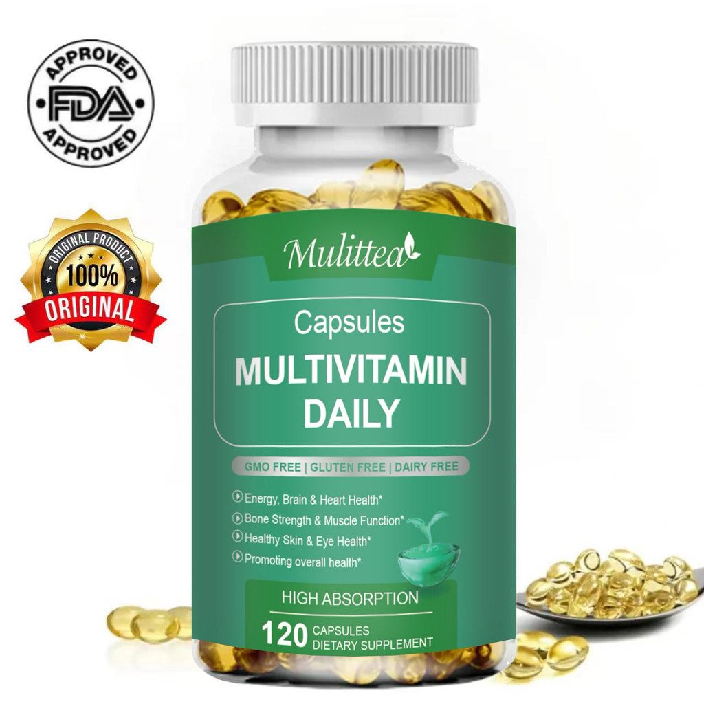 Mulittea Multivitamin,vitamins B, C, D, zinc for Daily Nutritional Support,Healthy Heart & Eyes,Ener