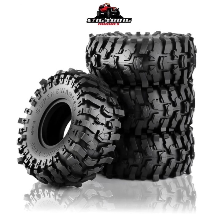 PART REMOTE CONTROL 4 PCS 1.9 SOFT TIRE SUPER SWAMPER AFRICAN 118x45mm RC ADVENTURE 1/10