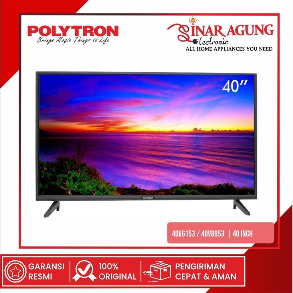 POLYTRON 40V6153 / PLD-40V6153 LED TV DIGITAL 40 INCH - GARANSI RESMI