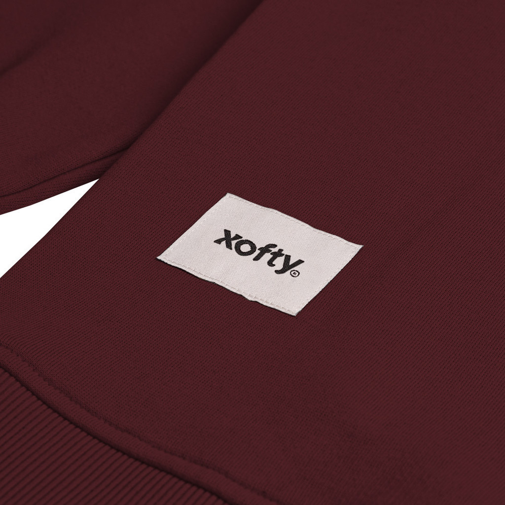 RB Xofty Sweater Rugby Regular Fit Pria Dan Wanita Salvia Maroon