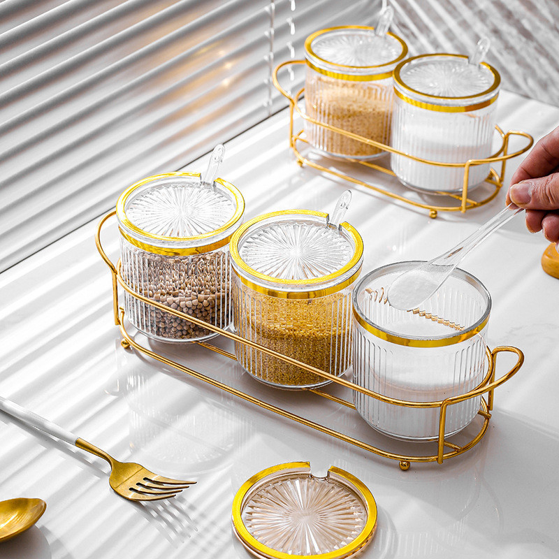 Toples bumbu keramik Nordik/ Set toples bumbu dapur rumah