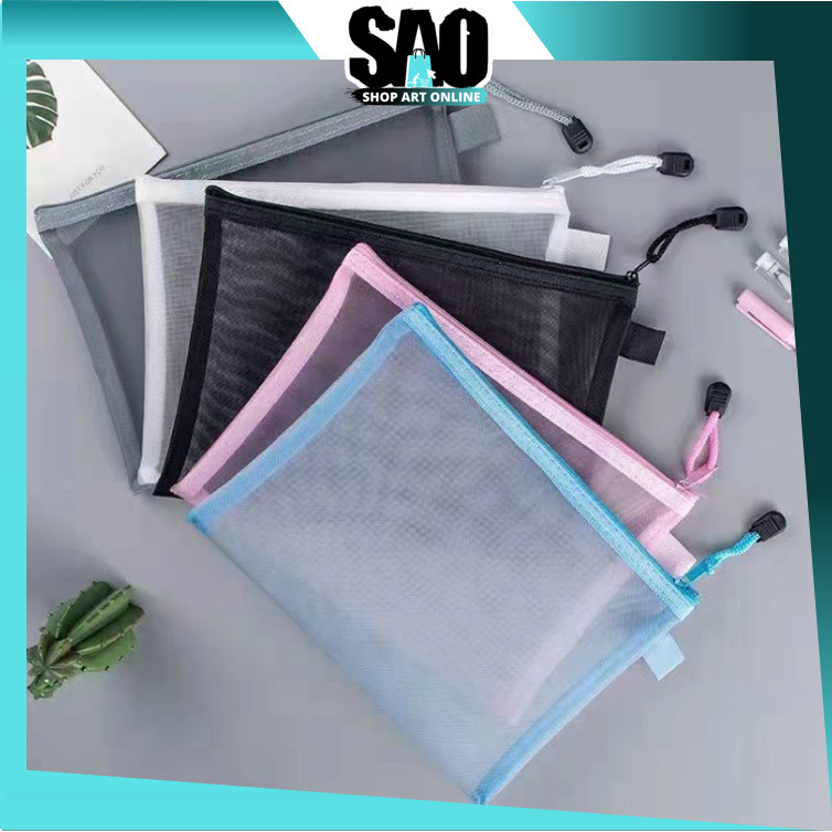 

SAO - S6245 Zipper Bag Map Jaring / Penyimpanan Efisien dengan Gaya Modern