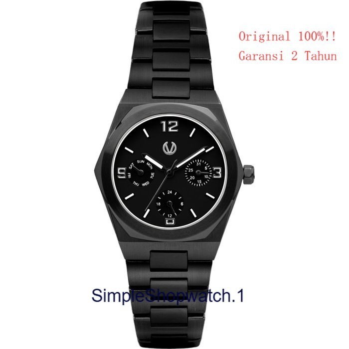 Original 100% Jam Tangan CHRIST VERRA Wanita CV 922163L-16 BLK Garansi Resmi 2 Tahun