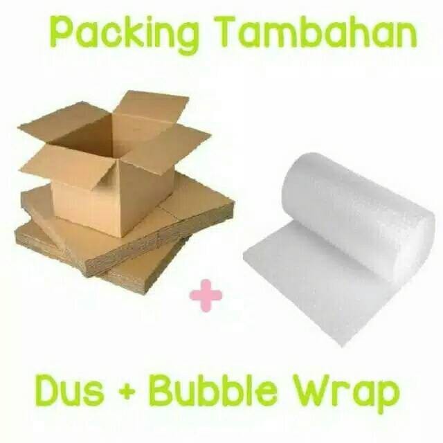 

Packing Bubble wrap Hitam + kardus