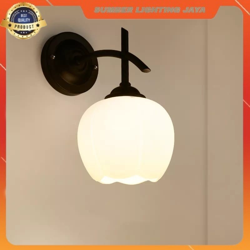 COD & READY STOK LAMPU HIAS LED DINDING TANGKAI BUNGA GANTUNG / LAMPU DINDING MEWAH