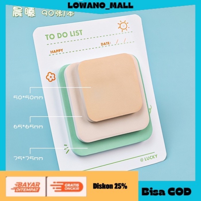 

[[LOWANOMALL6]] TERLARIS 90 Lembar Memopad Sticky Note Notes Memo Tempel Korean Style Catatan B COD