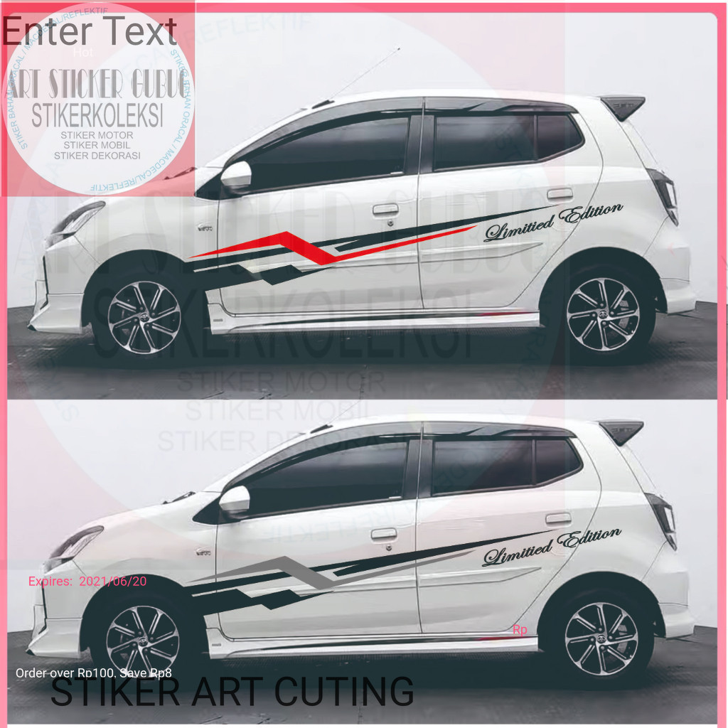 STIKER CUTTING MOBIL STRIPING LIS VARIASI STIKER MOBIL NEW Sticker stiker mobil agya striping sticke