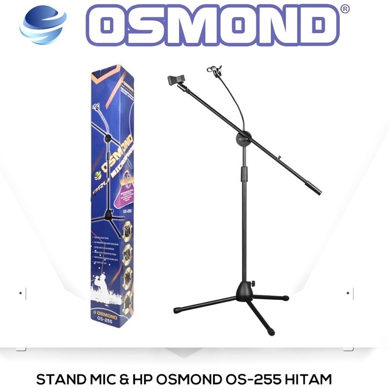 Standmic Stand Mic Karaoke SMH-01 Stand Mic Panjang Microphone Mikrofon + Holder HP Voice recording