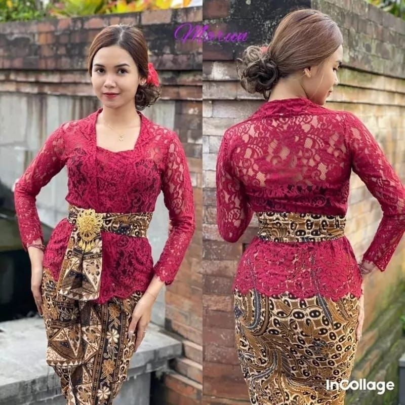 Kebaya Bali Modern Kutubaru Lengan Panjang