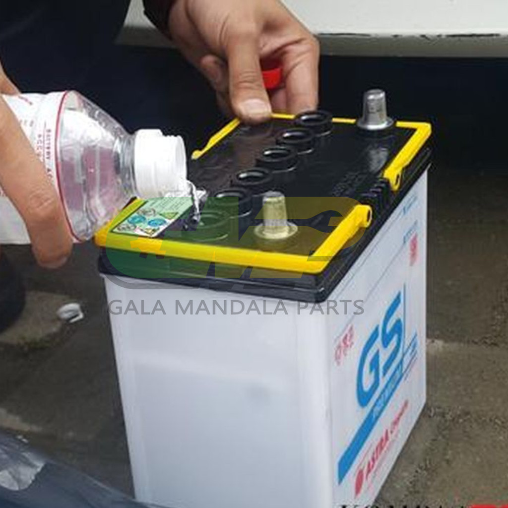 Air Aki Zur Accu Zuur Keras Cairan  Tutup Botol Merah Asam Sulfat H2SO4