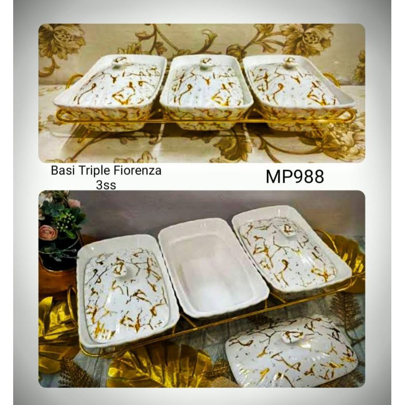 Basi/Prasmanan Triple Fiorenza Motif Marmer