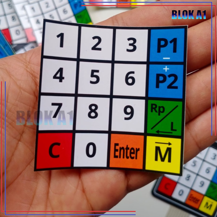 

Stiker Variasi Keypad & Kipet Tombol Pom Mini Pertamini Model Custom Laminasi