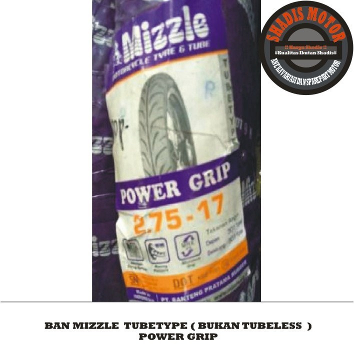 Ban Motor Mizzle Biasa Tipe Power Grip Ukuran 275 Ring 17 Ban Motor Tubetype