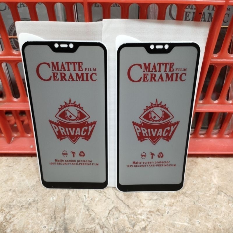 TG Tempered Glass Ceramic Spy Redmi 6 Pro Mi A2 Lite Anti Gores Matte Privacy SPY