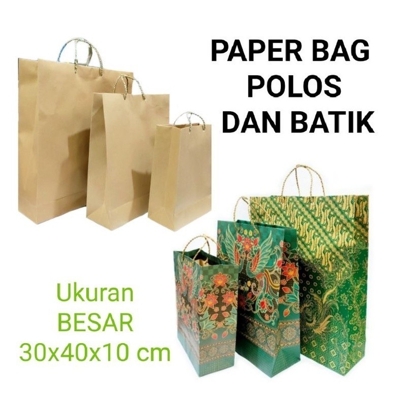 Paper Bag Goody Bag Batik dan Polos BESAR