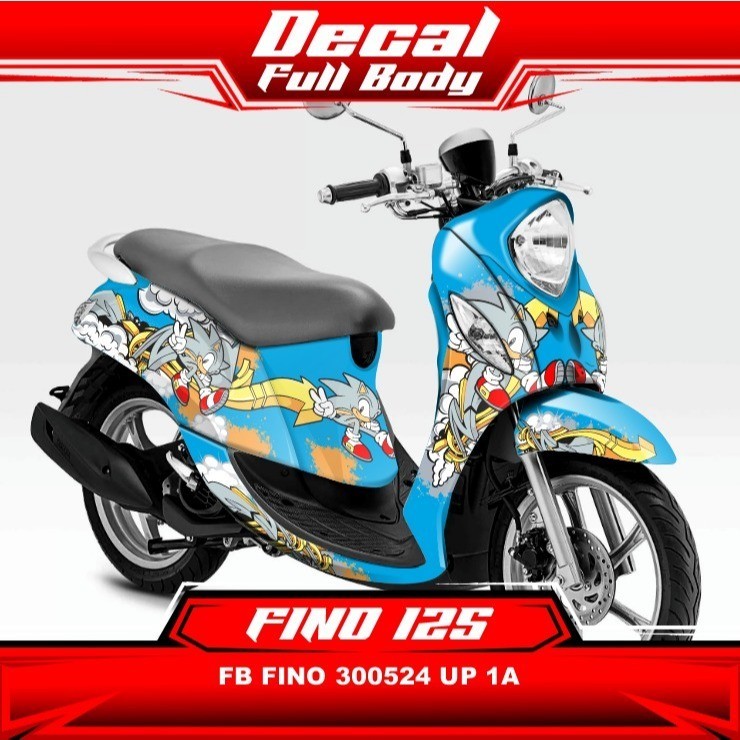 Stiker Sticker Decal Yamaha FINO 125 Full Body  Hitam  300524 UP 02