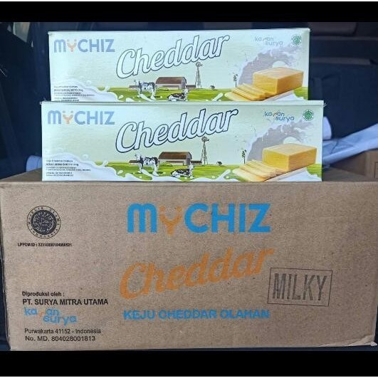 

Tfren99_ Keju Cheese Cheddar MYCHIZ 2 kg ORI HALAL MUI