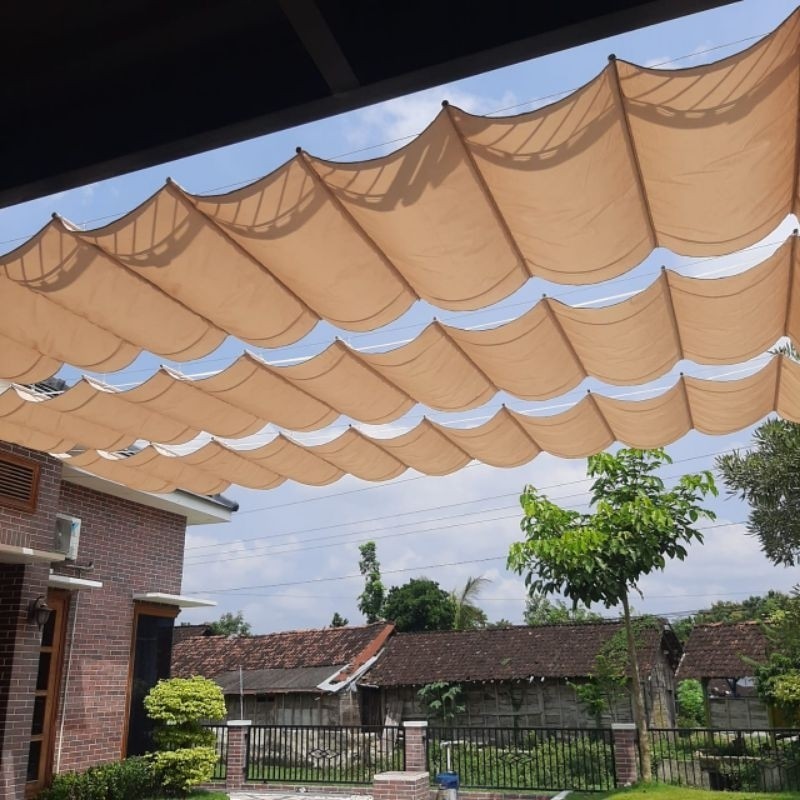 Awning Sun Shade Gelombang ukuran 1x5 Bahan D300