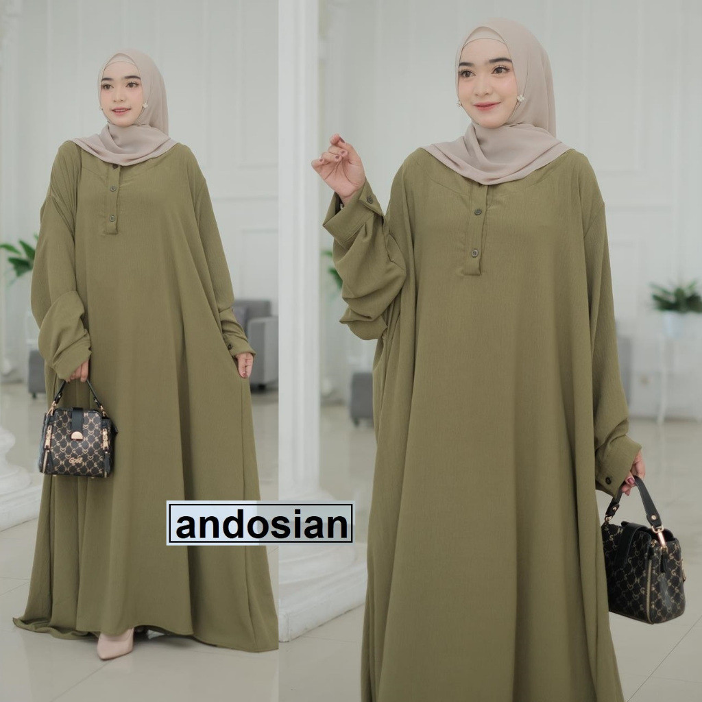 Gamis Super Jumbo LD 140 150 160 LENGKAP / Bahan Crinkle Premium Adem / Komplit Muat BB 80 100 120 1