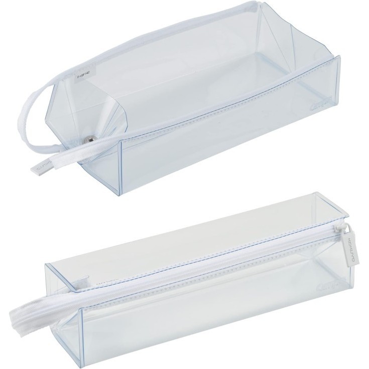 

Thosti Kokuyo C2 Clear Type Pencil Case Tray Transparent Kotak Pensil Pouch - Pure White