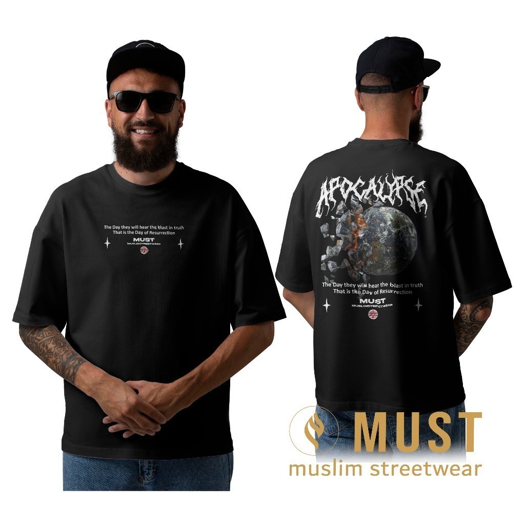 Kaos kurta longline Pria Must Kaos Distro Muslim Keren Pria Desain Dakwah Modern Terbaru art Apocaly