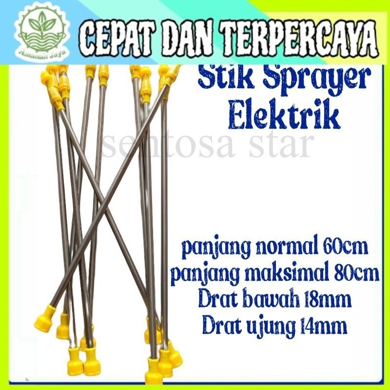 Stik Sprayer Elektrik Teleskopik 80cm/ Stik Sprayer Elektrik Universal
