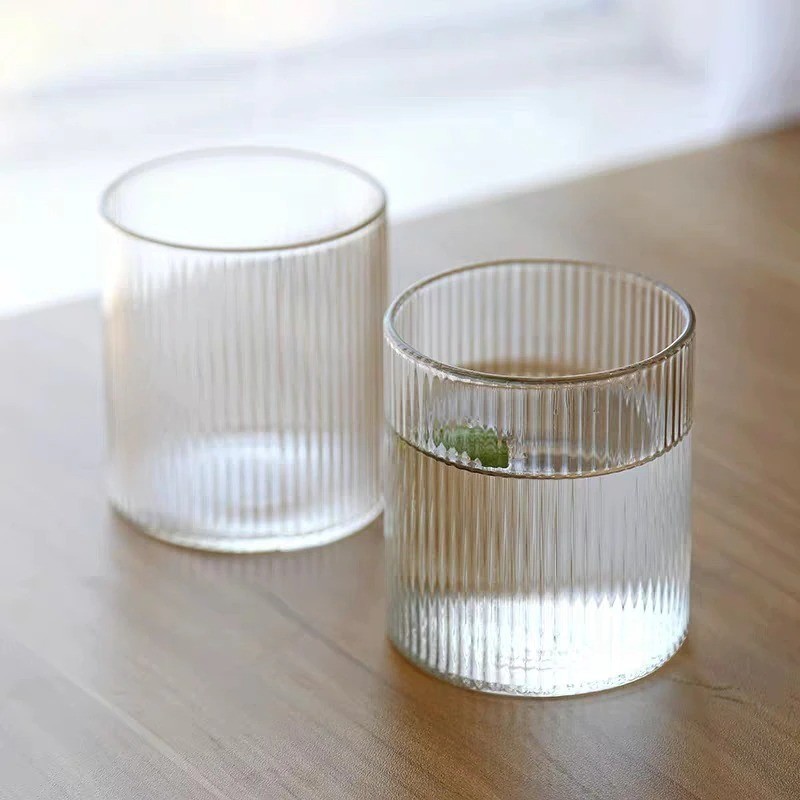 Gelas Kaca Tinggi Ripple3 300ml Highball Glass Mojito Cocktail Susu Teh GELAS MINUMAN KACA BOROSILIK