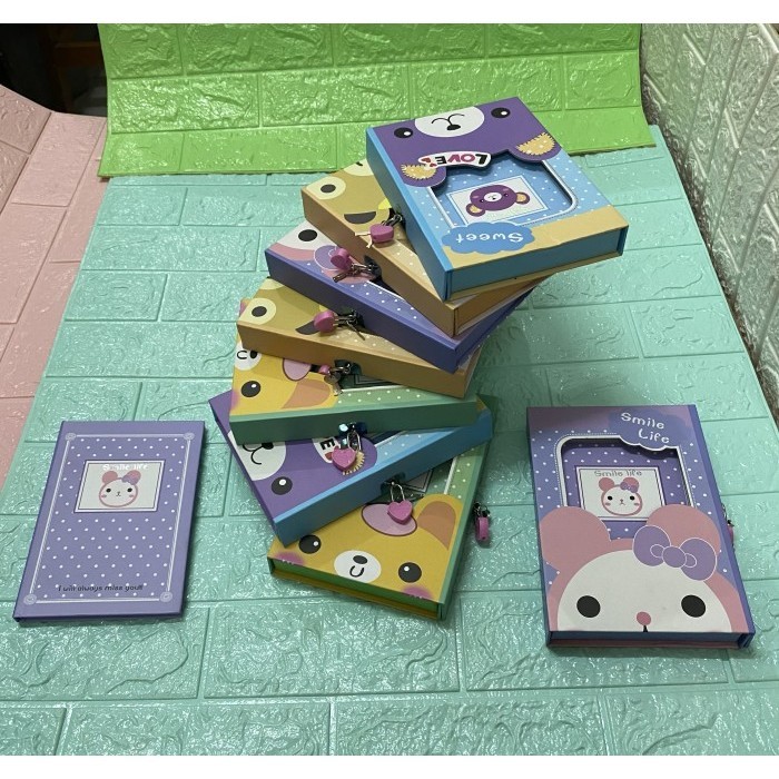 

✨LARIS✨ -BUKU DIARY KUNCI GEMBOK BESAR/GAMBAR LUCU /KODE 3405-3/FULL COLOUR