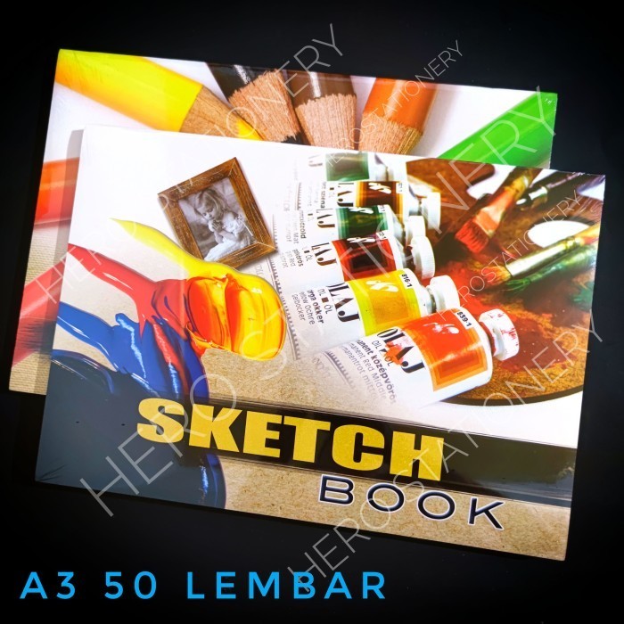 

✨LARIS✨ -Kiky buku sketsa gambar lukis sketch book A3 50 lembar
