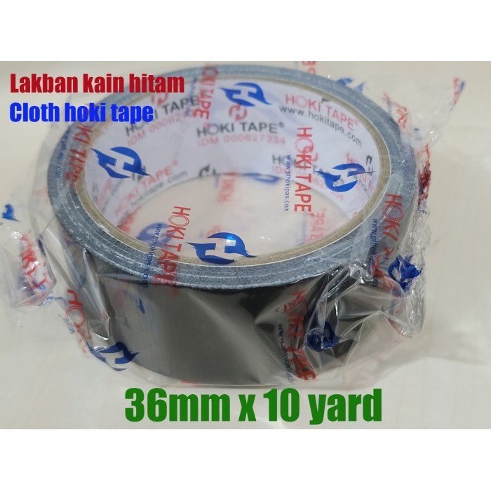 

LG09 lakban kain Hitam 36mm x10yard Cloth Hoki Tape isolasi selotip perekat