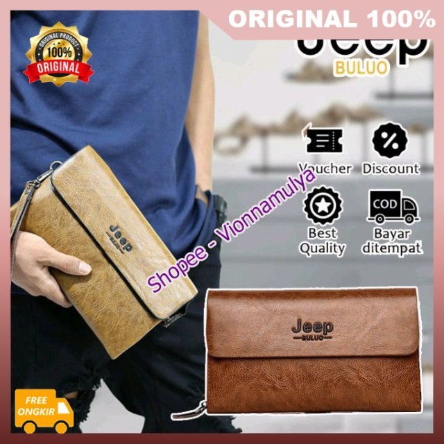 Dompet Clutch Jeep Handbag Premium Import Dompet Branded Pria Wanita Tas Tangan Premium ORIGINAL