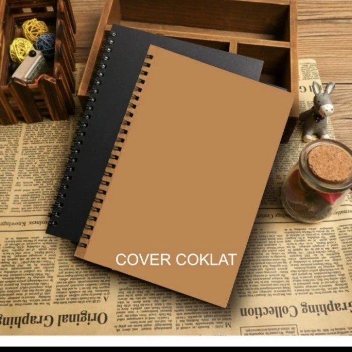 

[KUALITAS TERBAIK] BUKU NOTEBOOK B5 / NOTEBOOK MURAH / BUKU TULIS B5 SPIRAL / BUKU KULIAH - Cokelat, kotak