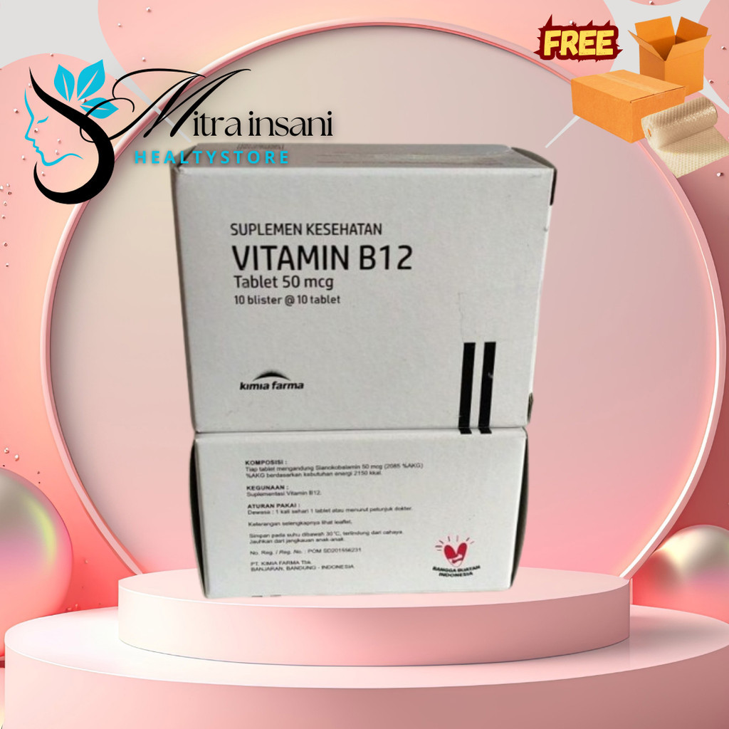 VITAMIN B12 50 mcg Kimia Farma Box 100 Tablet  original