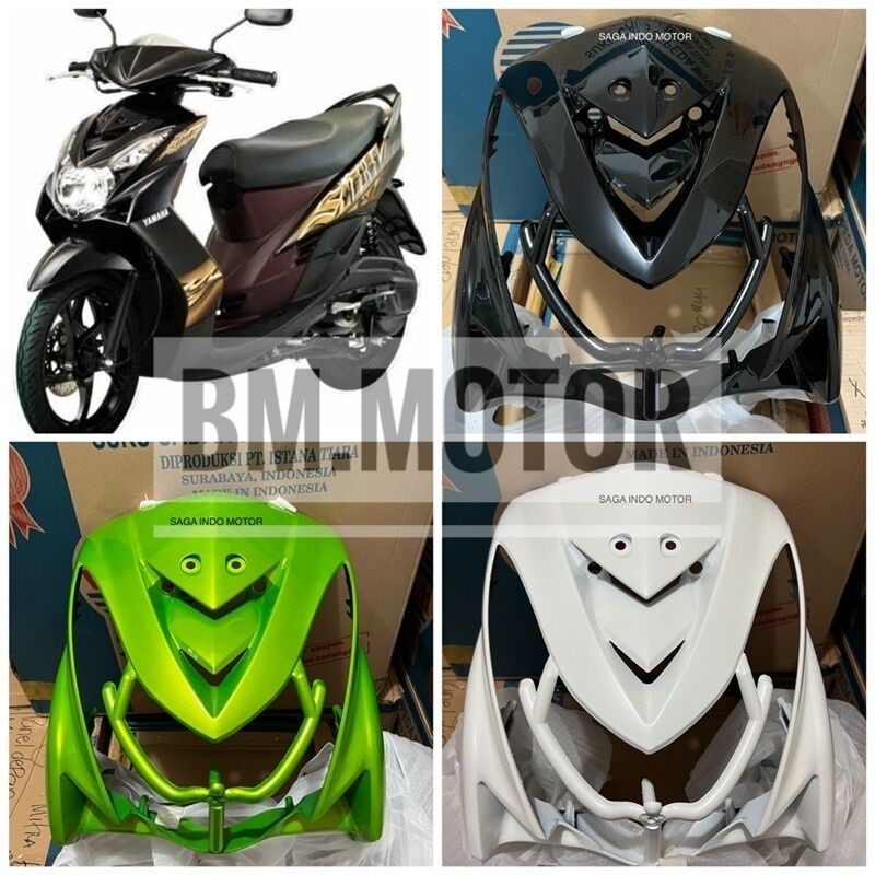 tameng Mio Soul karbu - cover headlamp body depan Mio Soul 2008-2012