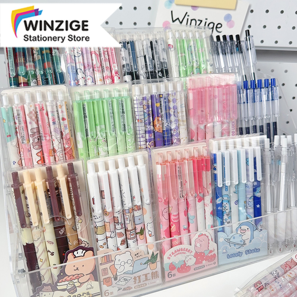 

Winzige pulpen gel set pena pen lucu 0.5mm pulpen aesthetic cute gel pen pulpen 1 pack mekanik pulpen tinta hitam alat tulis stationery bulpen bolpen
