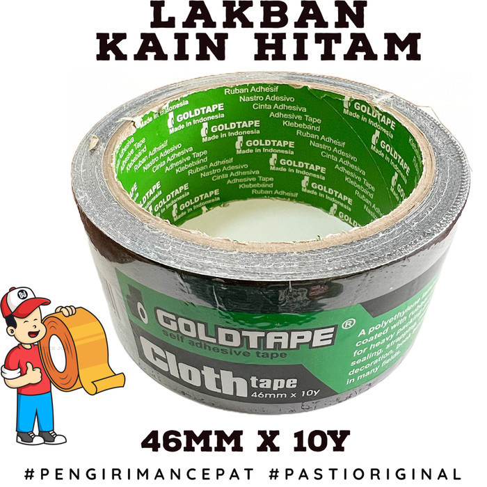 

Lakban kain hitam 2 inch Gold Tape Cloth Tape Lakban jilid Bandung