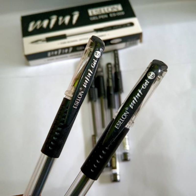 

(1 pcs) Ballpoint Mini Gel Hitam dan Colour/Pulpen Gel Hitam - ABO