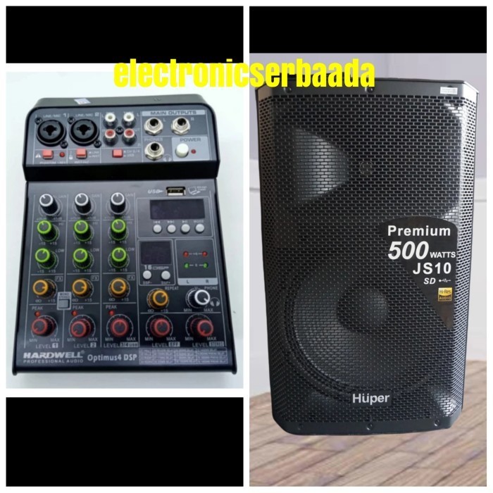 SPEAKER AKTIF HUPER JS 10 15 INCH MIXER HARDWEL 4 DSP ORIGINAL BLUTOOT