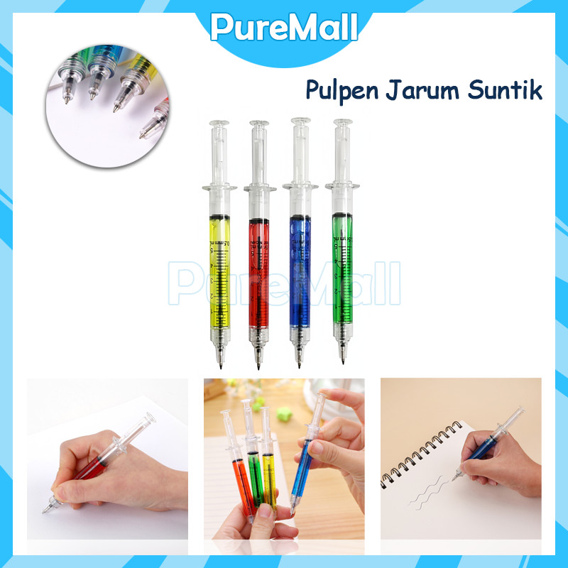 

Pulpen Jarum Suntik Lucu Korean / Pulpen Tulis Bentuk Jarum Suntik / Pulpen Jarum Suntik