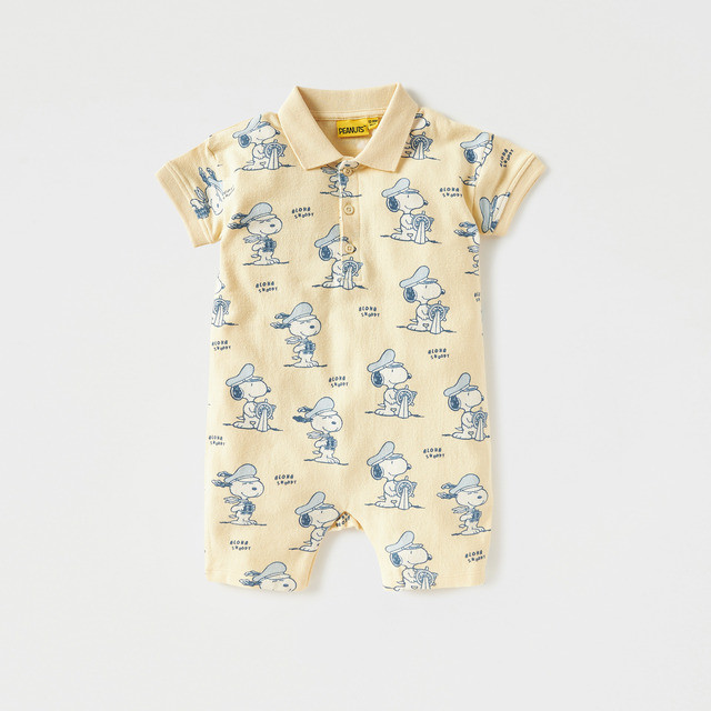 Babyshop Romper Bayi Lengan Pendek Motif Snoopy Dog Print Romper
